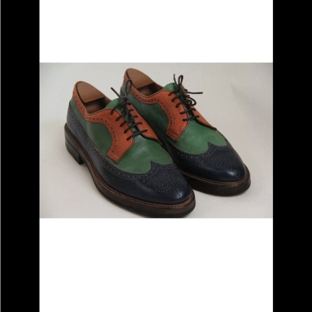 Ralph Lauren Purple Label Green and Brown Oxfords